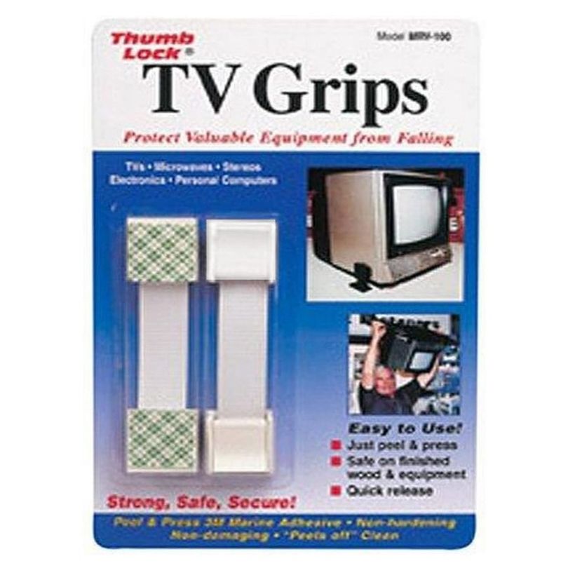 Thumb Lock TV Grips, White